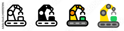 Editable robot hand, industry, sorting vector icon. AI technology, artificial intelligence, computer. Part of a big icon set family. Perfect for web and app interface, presentations, infographics, etc