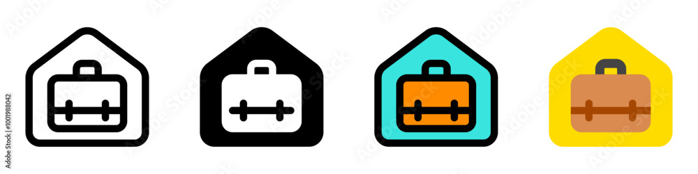 Editable remote work, briefcase, portfolio, experience vector icon. Job, profession, freelance. Part of a big icon set family. Perfect for web and app interfaces, presentations, infographics, etc Editable remote work, briefcase, portfolio, experience vector icon. Job, profession, freelance. Part of a big icon set family. Perfect for web and app interfaces, presentations, infographics, etc