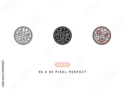 Hyperglycemia Icon. Blood Vessel Disease Pictogram Graphic Illustration. Isolated Simple Line Icon For Infographic, App and Web Button.