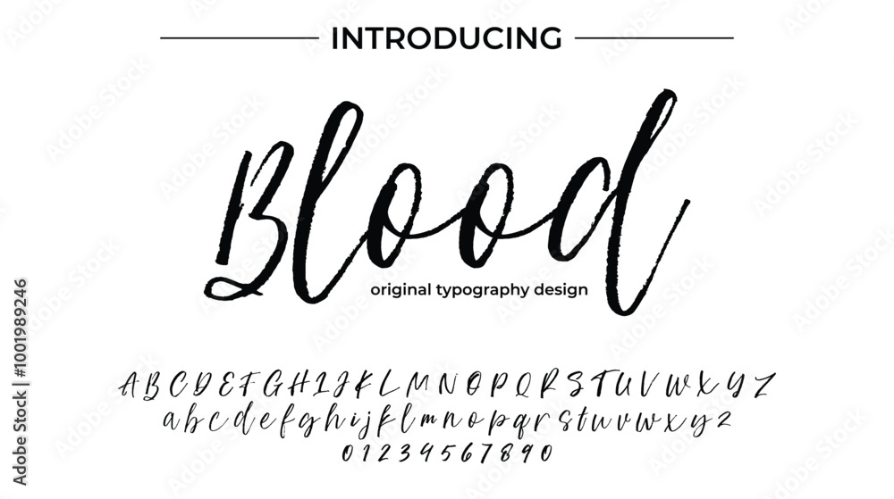 Blood Font Stylish brush painted an uppercase vector letters, alphabet, typeface Blood Font Stylish brush painted an uppercase vector letters, alphabet, typeface