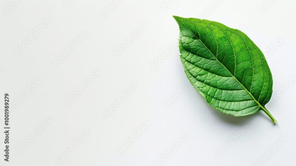 Obraz premium Fresh Green Leaf on Soft Background