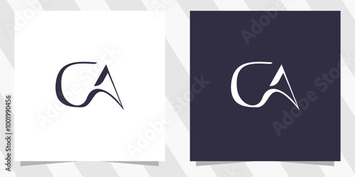 letter ca ac logo design vector