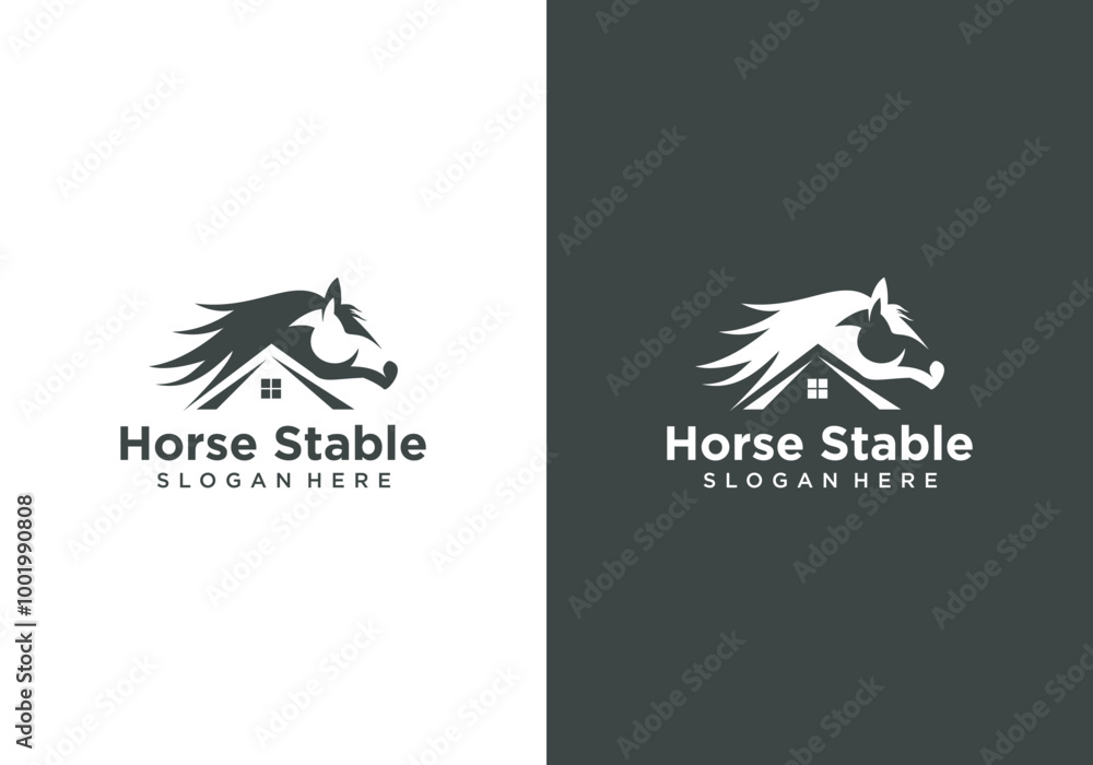 Horse house logo template. horse stable logo template. horse farm logo Horse house logo template. horse stable logo template. horse farm logo