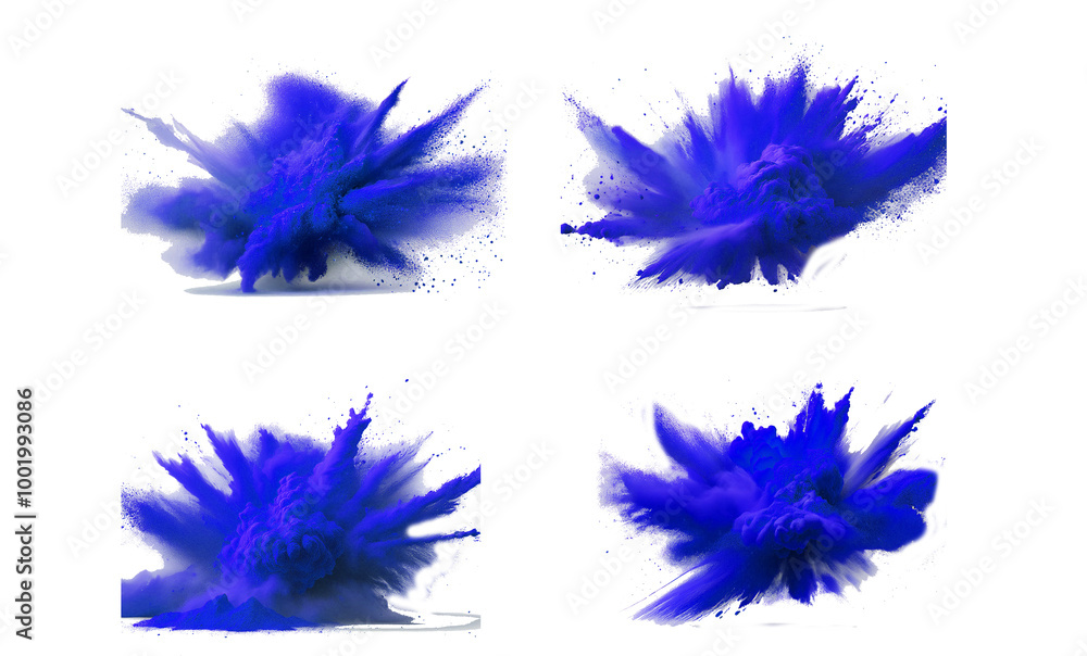 Obraz premium blue powder pulver explosion