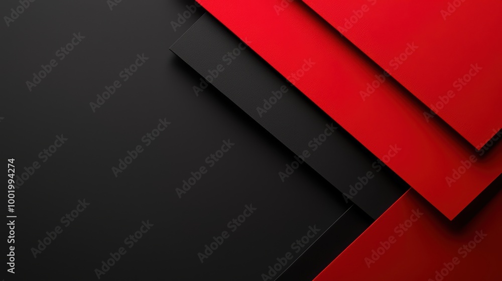 Abstract composition of red and black geometric shapes Abstract composition of red and black geometric shapes