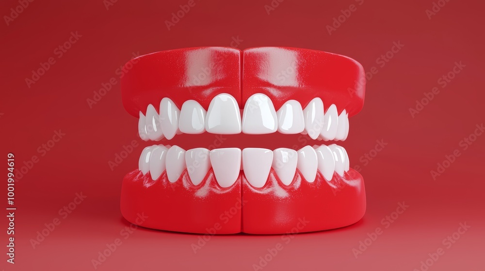 Obraz premium Teeth Whitening Effect Before and After Concept