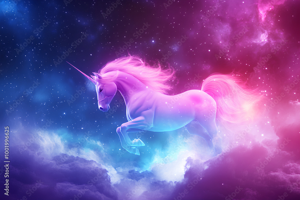 Background abstract unicorn galaxy light with star and cloud Background abstract unicorn galaxy light with star and cloud