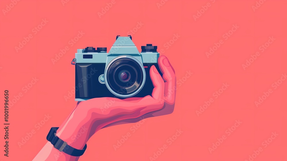 Fototapeta premium World Photography Day social media post template design