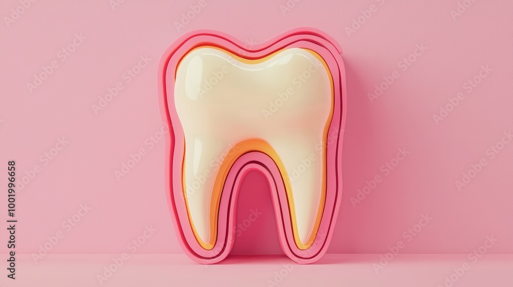 3D Tooth Structure Illustration for Educational Use 3D Tooth Structure Illustration for Educational Use