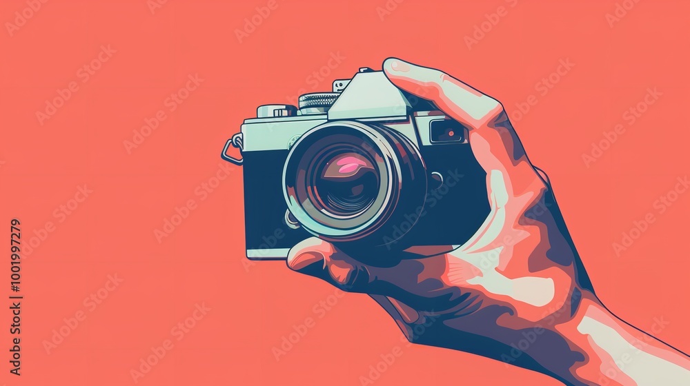 Fototapeta premium World Photography Day social media post template design