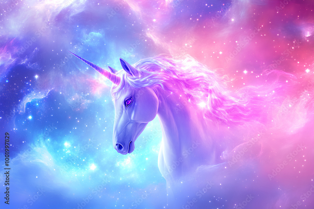 Background abstract unicorn galaxy light with star and cloud Background abstract unicorn galaxy light with star and cloud