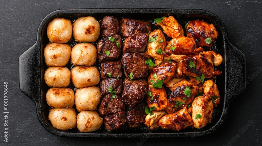 Mexican Fajita Platter with Steak Chicken and Tortillas Mexican Fajita Platter with Steak Chicken and Tortillas