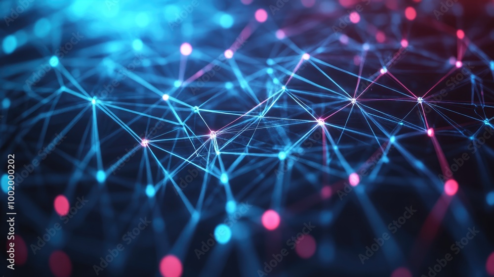 Digital nodes and connections forming a futuristic pattern, illustrating the complexity of modern technology. Digital nodes and connections forming a futuristic pattern, illustrating the complexity of modern technology.