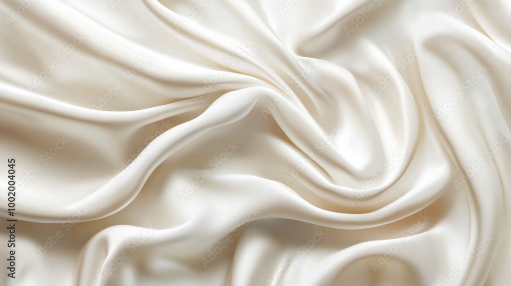 Creamy Silk Drape: Luxurious, elegant, and smooth ivory silk fabric with soft folds and wrinkles. A perfect texture background for design and fashion projects. Creamy Silk Drape: Luxurious, elegant, and smooth ivory silk fabric with soft folds and wrinkles. A perfect texture background for design and fashion projects.