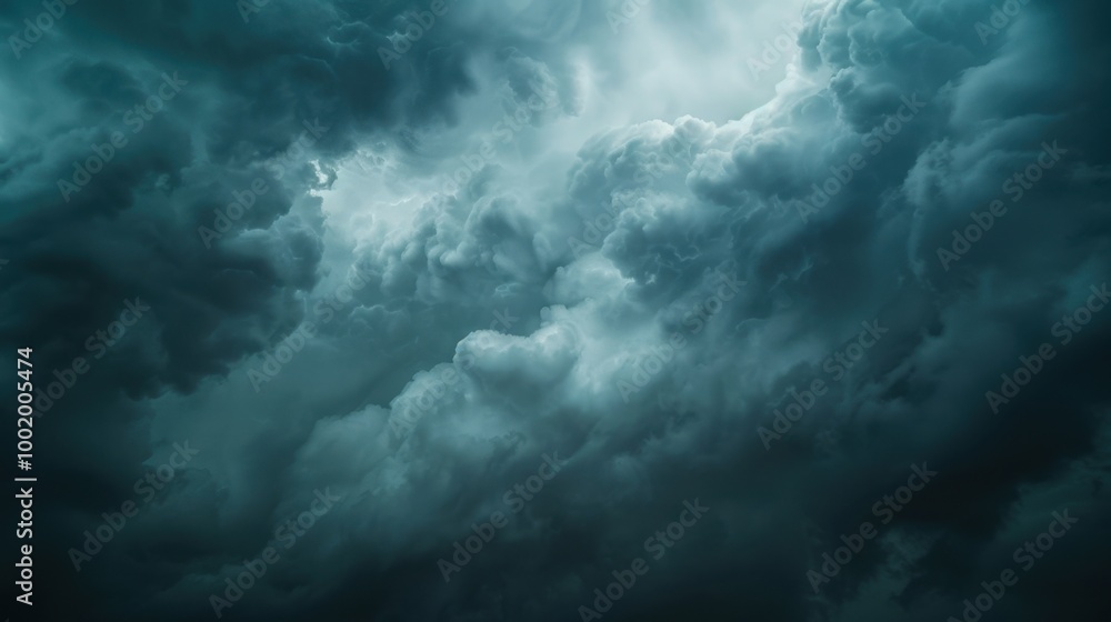 Dramatic Dark Clouds in Overcast Sky Dramatic Dark Clouds in Overcast Sky