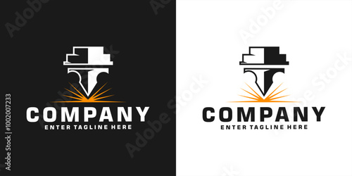  laser cutting vector logo design,icon,editable laser cutting symbol,laser cutting illustration