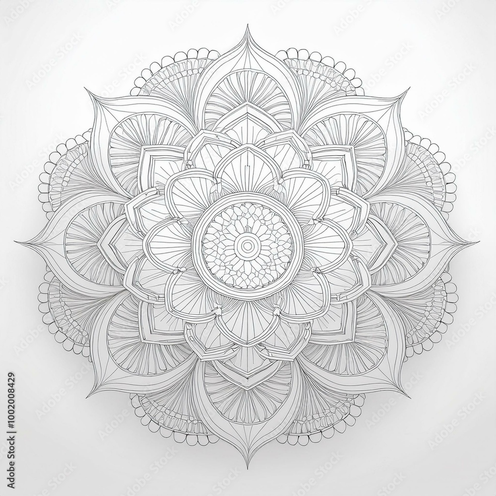 Mandala art design also called rangoli, decorative elements on white background Mandala art design also called rangoli, decorative elements on white background