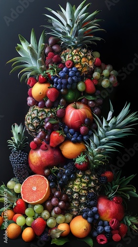 A Vibrant Still Life of Fresh Fruits