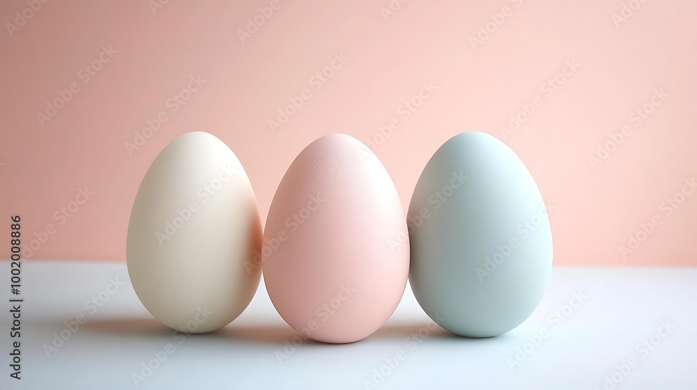 Pastel Easter Eggs in Minimalist Style Pastel Easter Eggs in Minimalist Style
