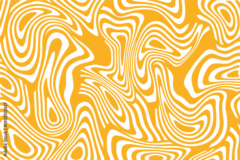 Naklejka premium Modern wavy liquefy seamless pattern of abstract fluid lines background, abstract liquify line