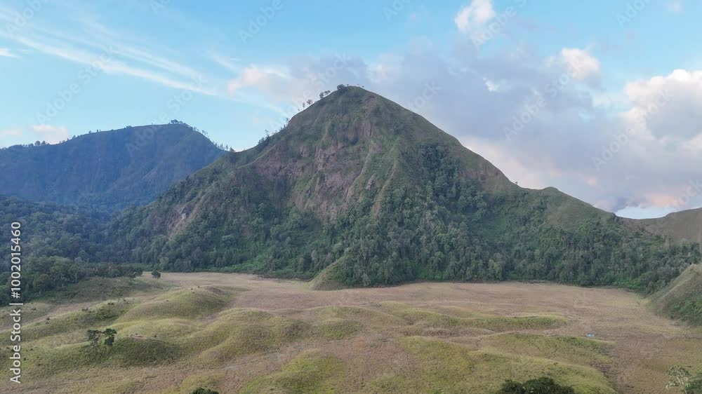 Aerial View of Kondo Hills in Sembalun, Lombok Timur, Indonesia Aerial View of Kondo Hills in Sembalun, Lombok Timur, Indonesia