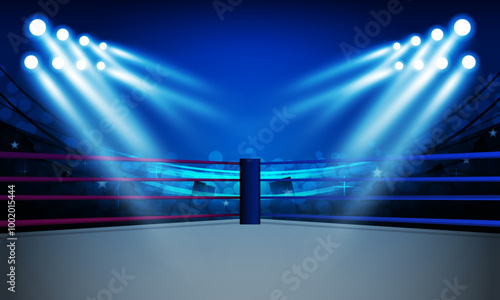 Boxing ring arena stadium vector design.
