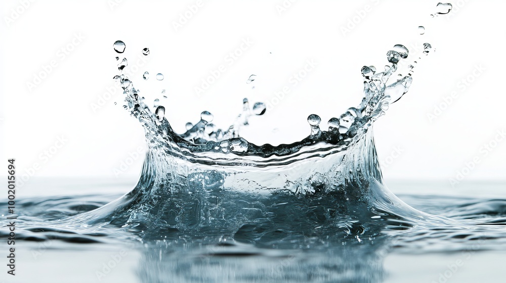 Water splash, isolated white background with water splash, water. Water splash, isolated white background with water splash, water.