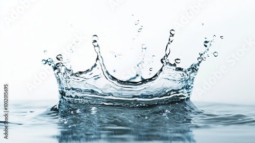 Water splash, isolated white background with water splash, water.