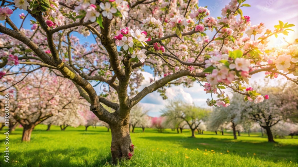 Beautiful apple tree blossom in spring, apple tree, blossom, spring, pink, flowers, nature, garden, blooming, petal Beautiful apple tree blossom in spring, apple tree, blossom, spring, pink, flowers, nature, garden, blooming, petal