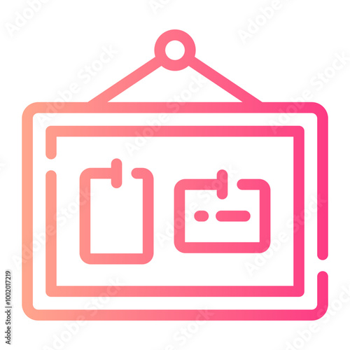 pinboard Line Gradient Icon