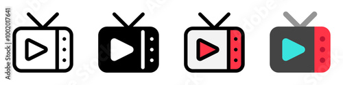 Editable tv show, tv program vector icon. Movie, cinema, entertainment. Part of a big icon set family. Perfect for web and app interfaces, presentations, infographics, etc