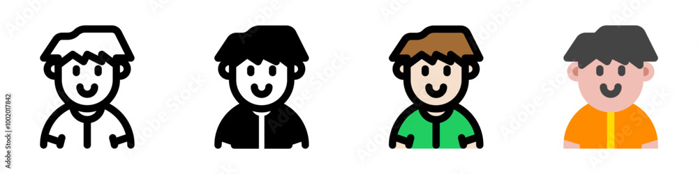 Editable employee avatar vector icon. User, profile, identity, persona. Part of a big icon set family. Perfect for web and app interfaces, presentations, infographics, etc Editable employee avatar vector icon. User, profile, identity, persona. Part of a big icon set family. Perfect for web and app interfaces, presentations, infographics, etc