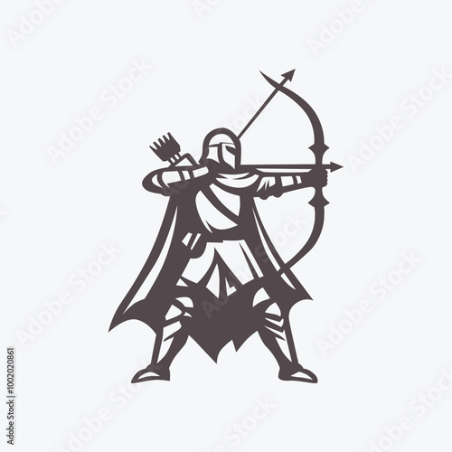 Simple Line Art Archer