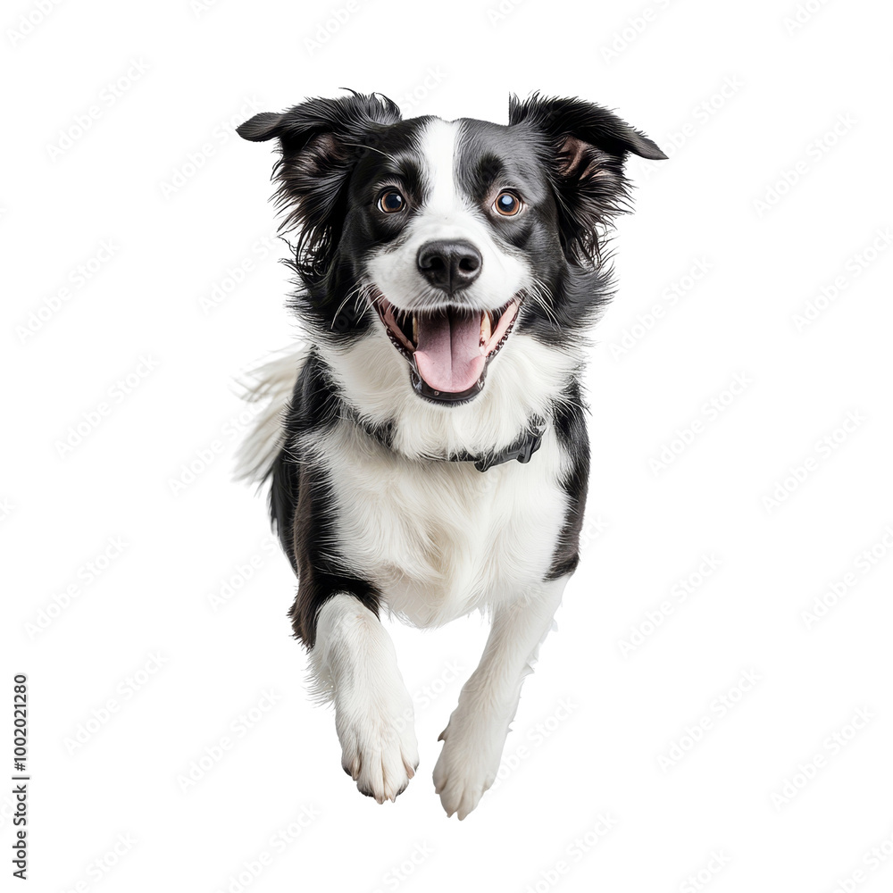 Happy Border Collie Dog with Open Mouth Happy Border Collie Dog with Open Mouth