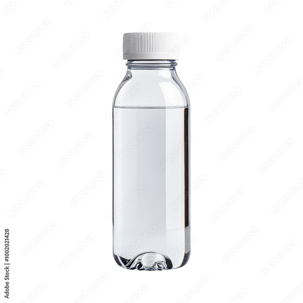 Plastic Water Bottle with White Cap Plastic Water Bottle with White Cap
