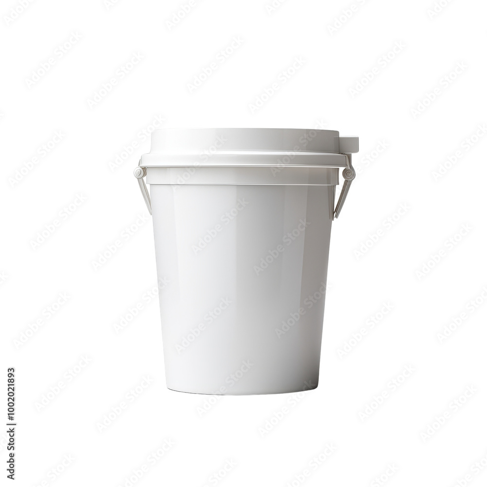 White Plastic Bucket with Lid and Handle White Plastic Bucket with Lid and Handle