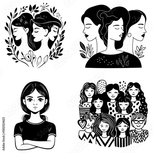 vector about Feminism, Feminism, women's welfare, women's movement