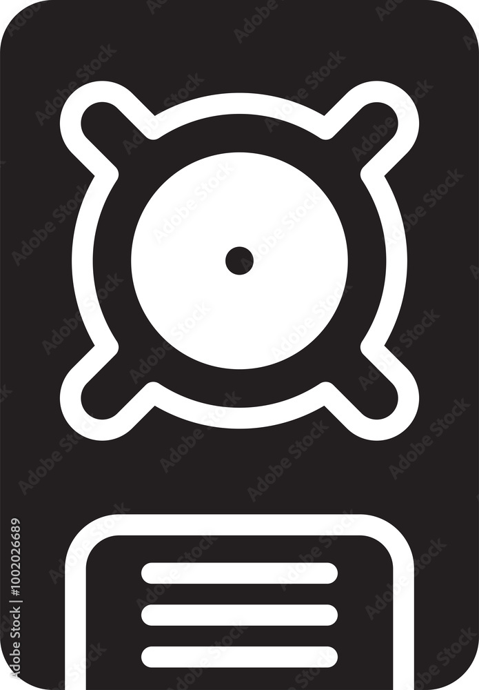 Fototapeta premium Audio Loudspeaker Glyph Icon