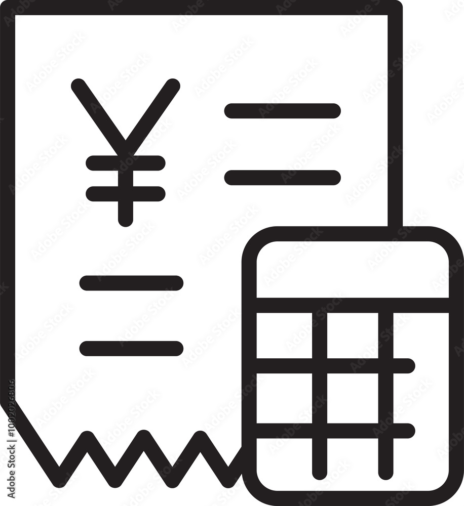 Renminbi Money Bill and Calculator Icon
Renminbi Money Bill and Calculator Icon