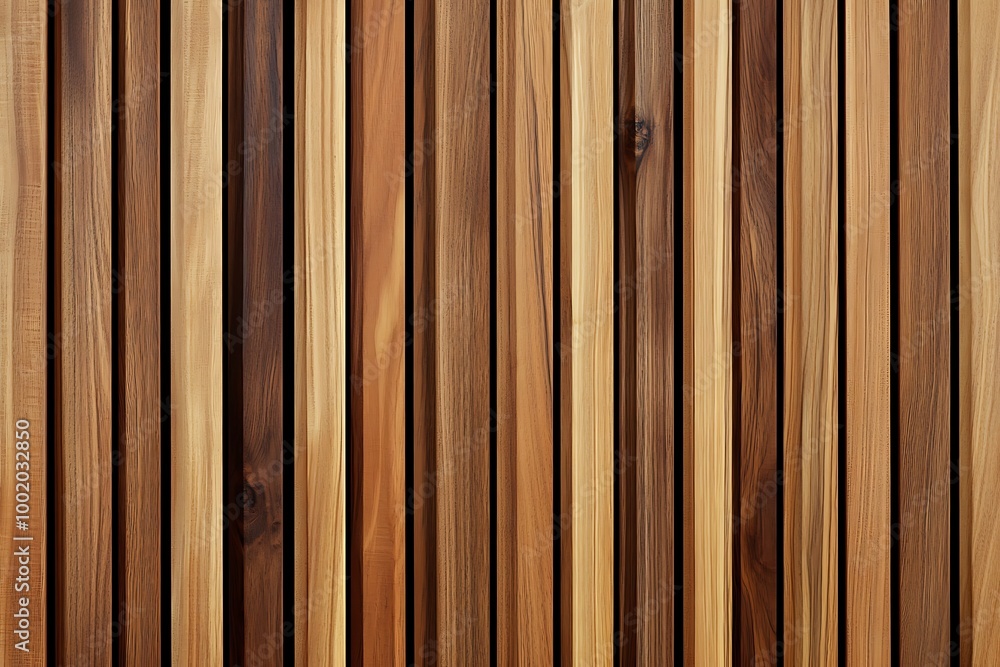 Wooden wall made of vertical panels. Line slats made of wood for a modern interior. Timber planks for cladding facades or fences. Material for cladding in construction. Wooden wall made of vertical panels. Line slats made of wood for a modern interior. Timber planks for cladding facades or fences. Material for cladding in construction.