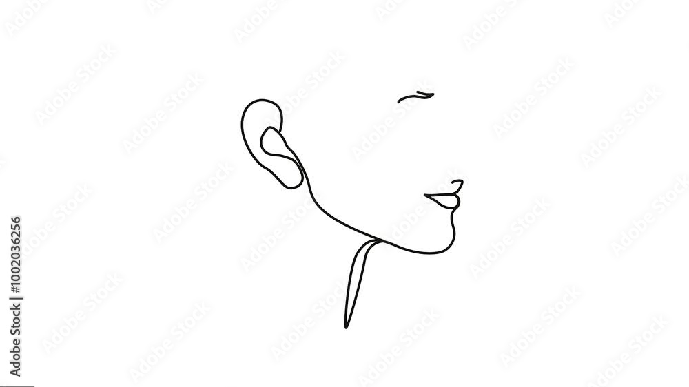 The Model woman faces the beauty salon Continuous single line art Animation—animated Video of young girls Motion Graphics. The Model woman faces the beauty salon Continuous single line art Animation—animated Video of young girls Motion Graphics.