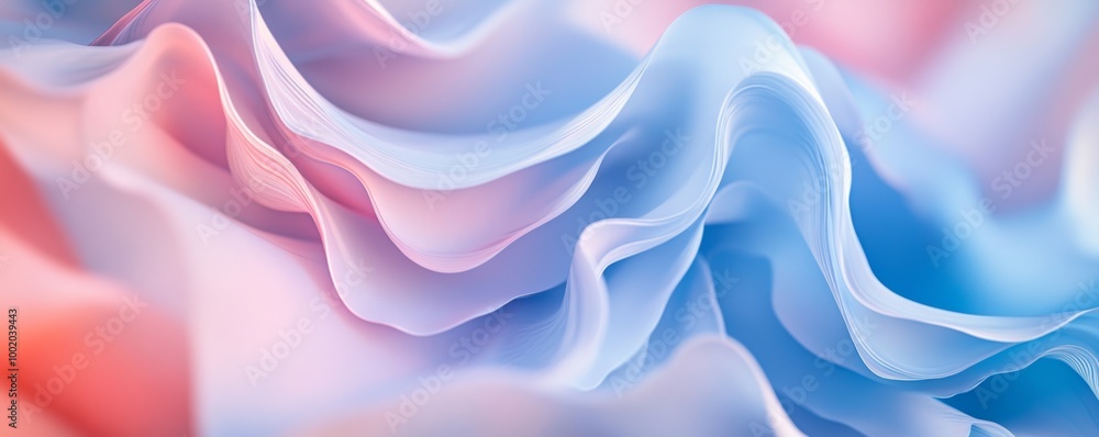 Obraz premium Abstract pastel wave pattern with soft pink