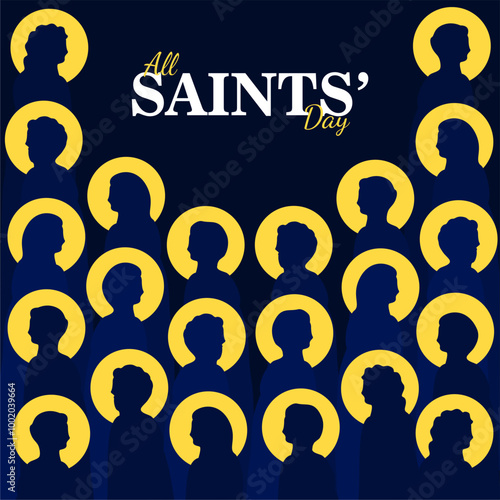 vector all saints day banner template