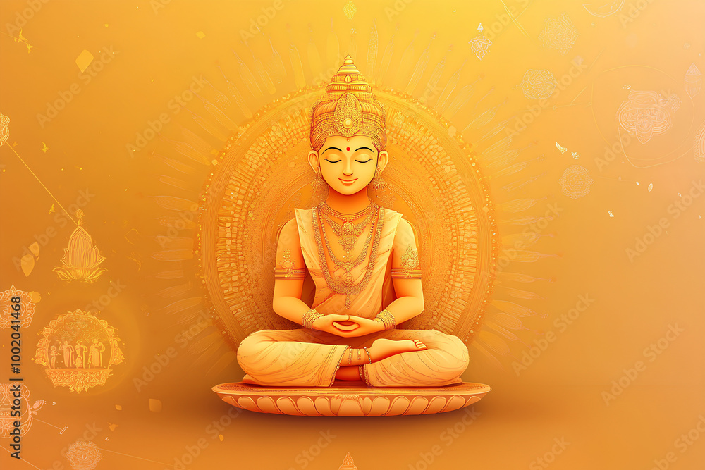 Jain festival cover banner template design Jain festival cover banner template design