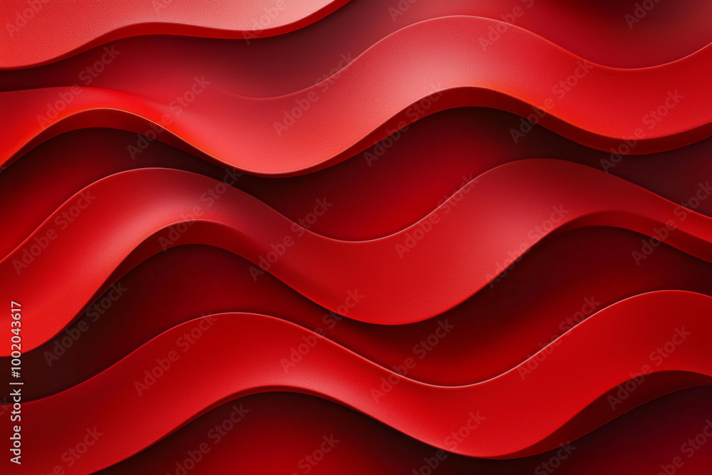 A vibrant abstract design featuring smooth, wavy red layers that create a dynamic visual effect. A vibrant abstract design featuring smooth, wavy red layers that create a dynamic visual effect.