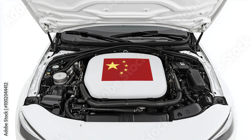 China Car Engine Flag