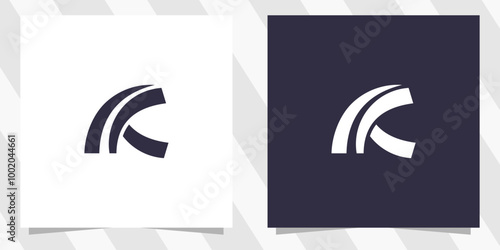letter k logo design vector