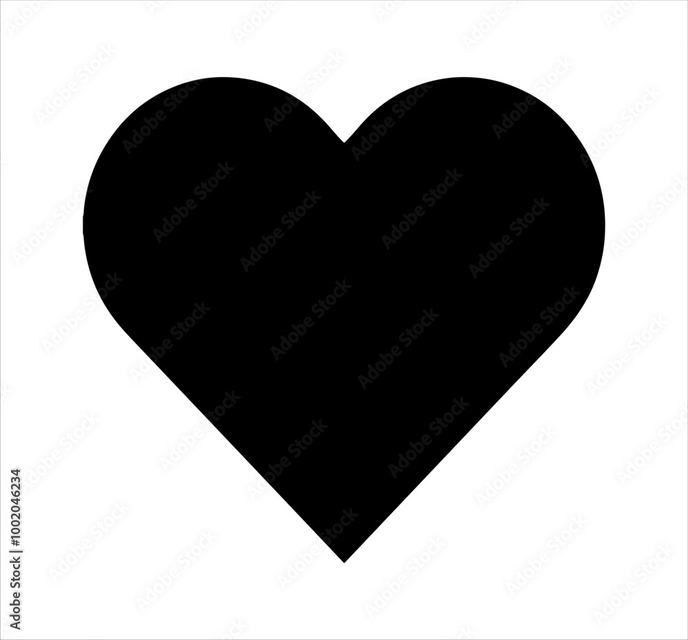 Simple one black heart icon flat sign symbol vector illustration design on white background. Simple one black heart icon flat sign symbol vector illustration design on white background.