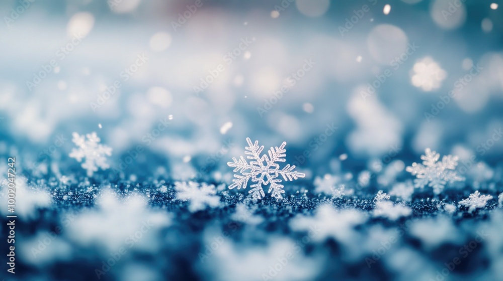 Snowflake on Snowy Ground Snowflake on Snowy Ground