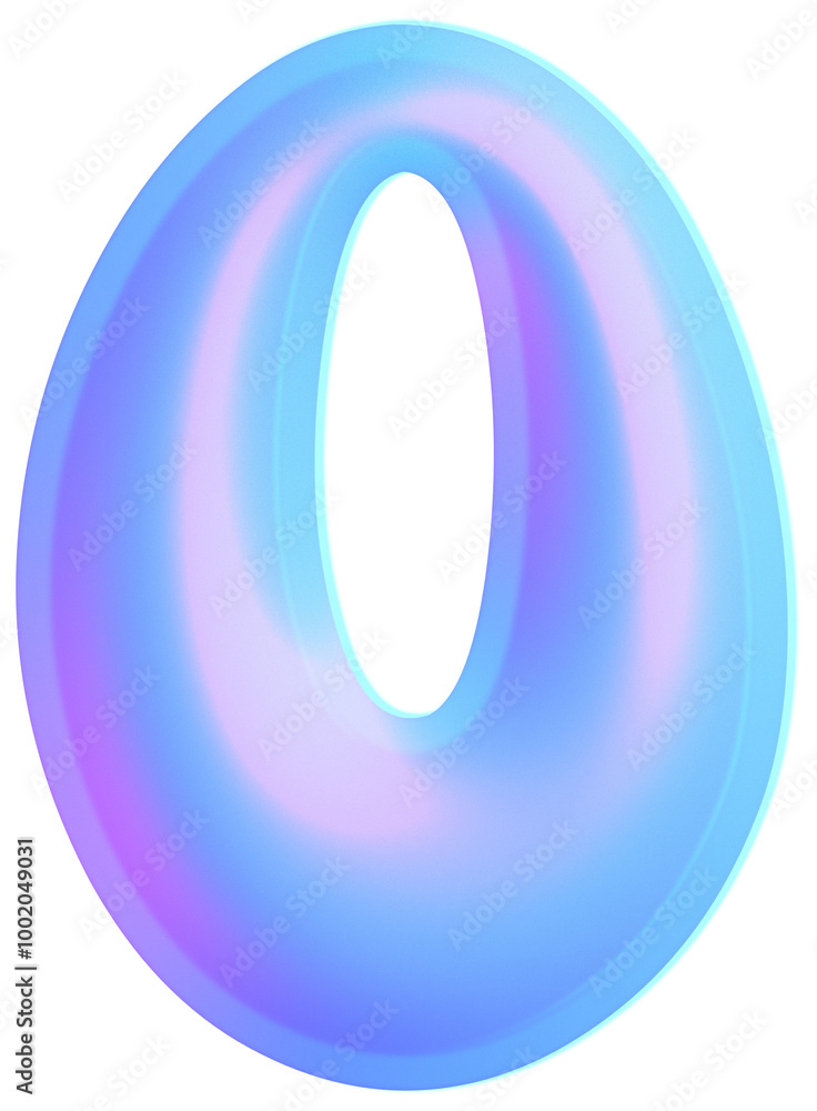 3D Holographic liquid Y2k Chrome bubble alphabet Number 0 3D Holographic liquid Y2k Chrome bubble alphabet Number 0